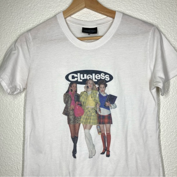 Clueless T-Shirt Vintage Movie Y2K Clueless Promo Tee XS Short Sleeves White - Picture 5 of 9